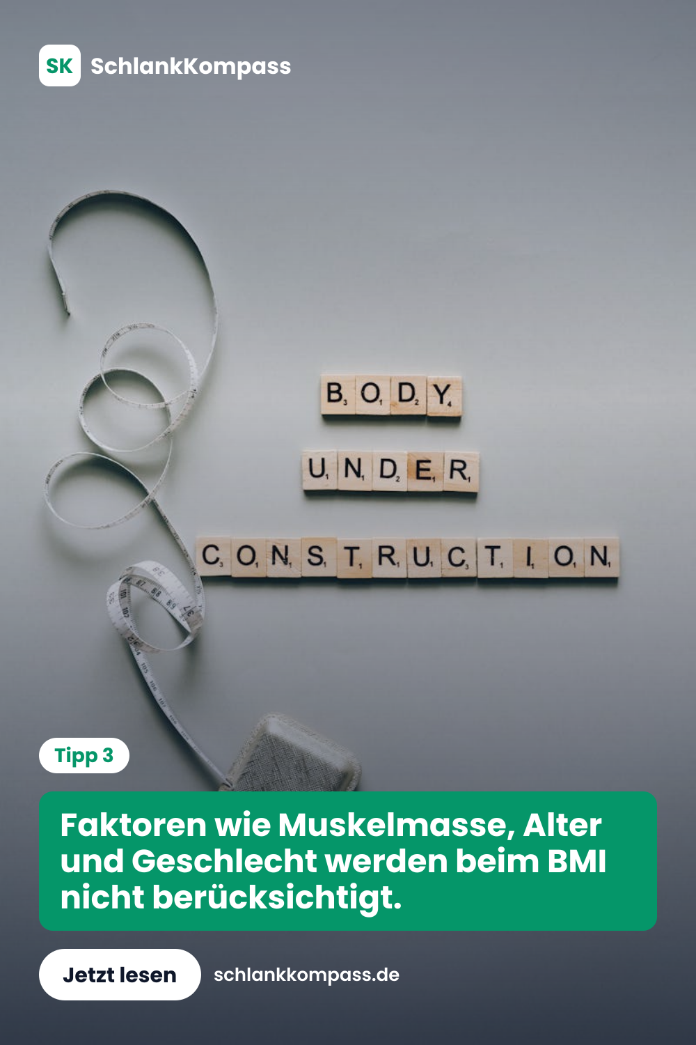 Faktoren wie Muskelmasse, Alter und Geschlecht werden beim BMI nicht berücksichtigt.