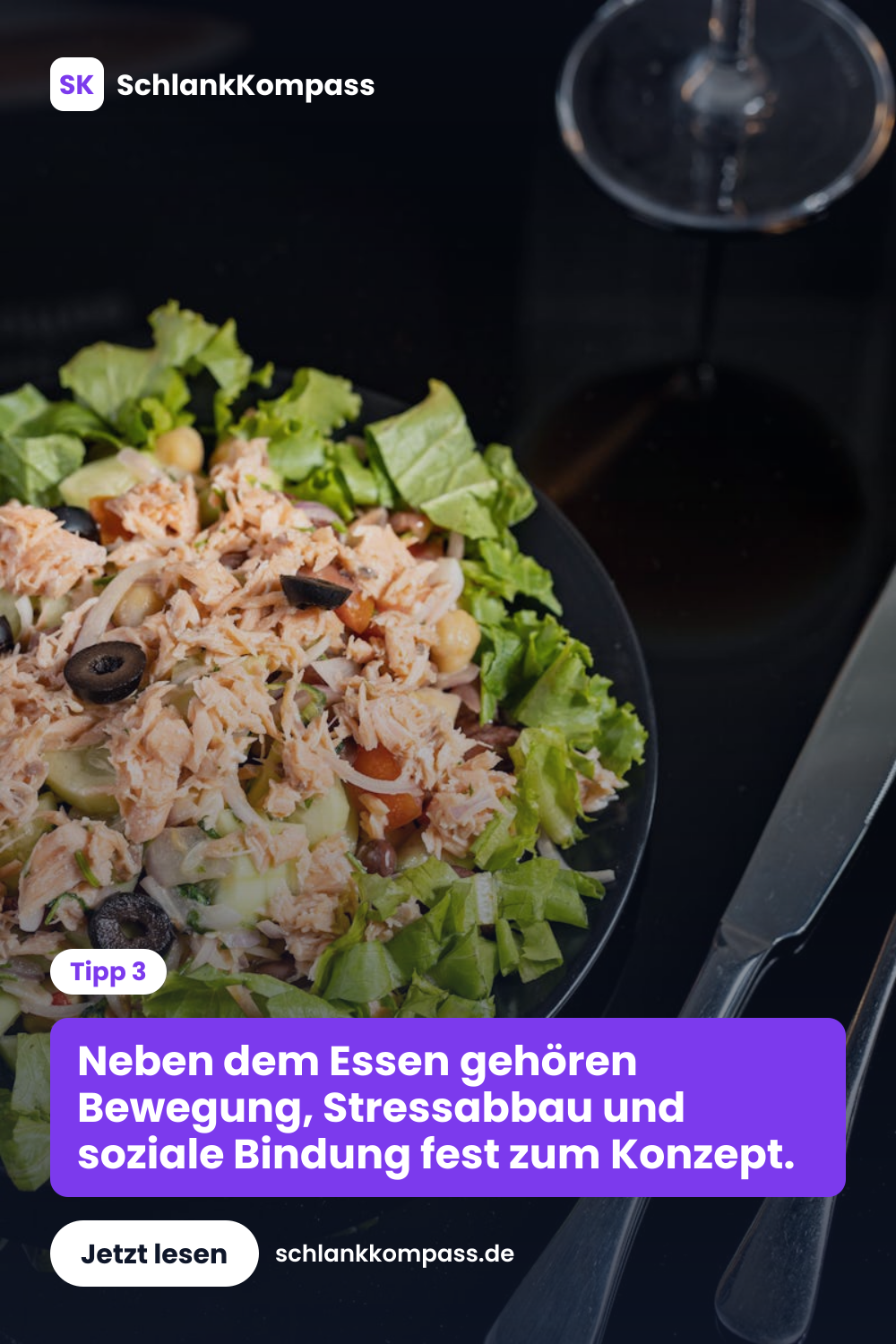 Neben dem Essen gehören Bewegung, Stressabbau und soziale Bindung fest zum Konzept.