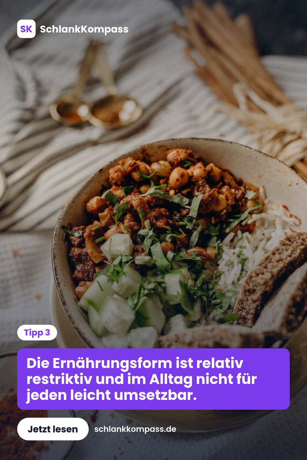 Die Ernährungsform ist relativ restriktiv und im Alltag nicht für jeden leicht umsetzbar.