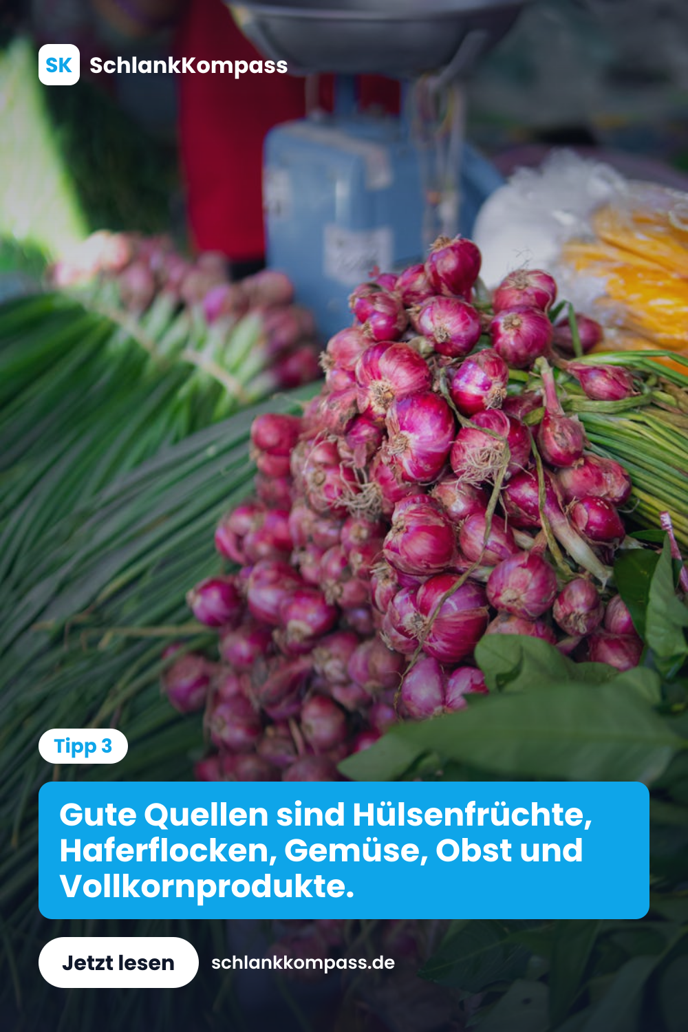 Gute Quellen sind Hülsenfrüchte, Haferflocken, Gemüse, Obst und Vollkornprodukte.
