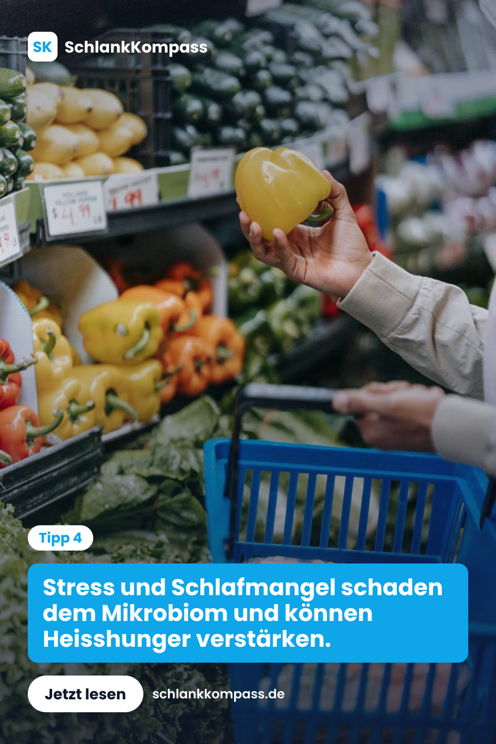 Stress und Schlafmangel schaden dem Mikrobiom und können Heisshunger verstärken.