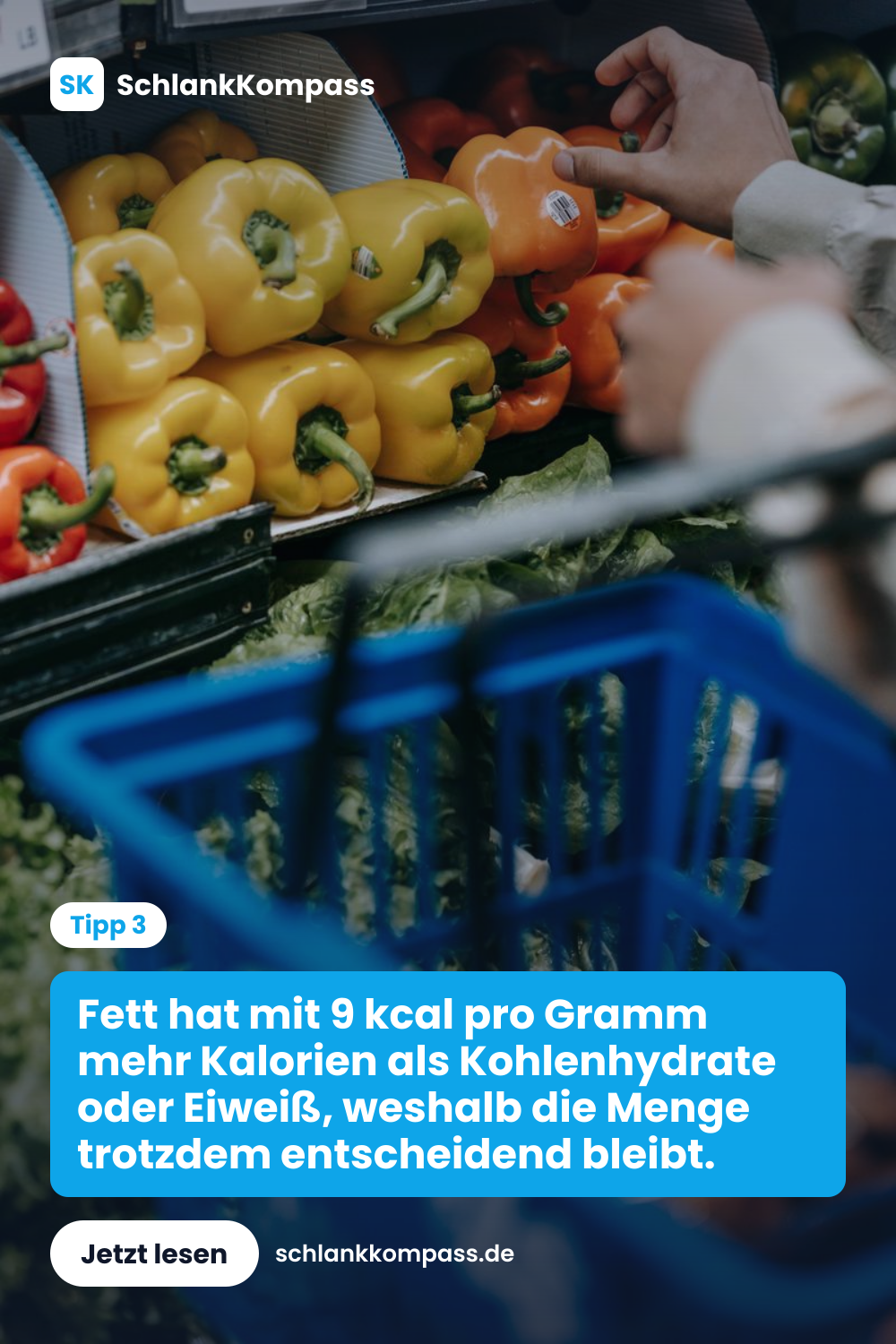 Fett hat mit 9 kcal pro Gramm mehr Kalorien als Kohlenhydrate oder Eiweiß, weshalb die Menge trotzdem entscheidend bleibt.