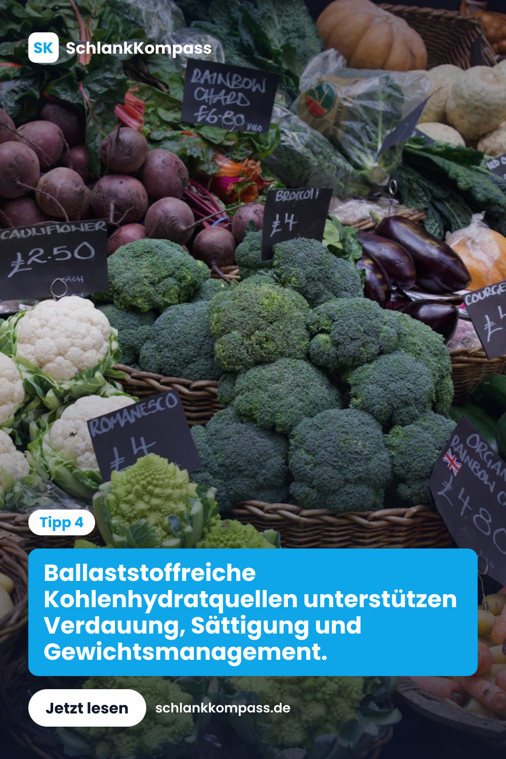 Ballaststoffreiche Kohlenhydratquellen unterstützen Verdauung, Sättigung und Gewichtsmanagement.