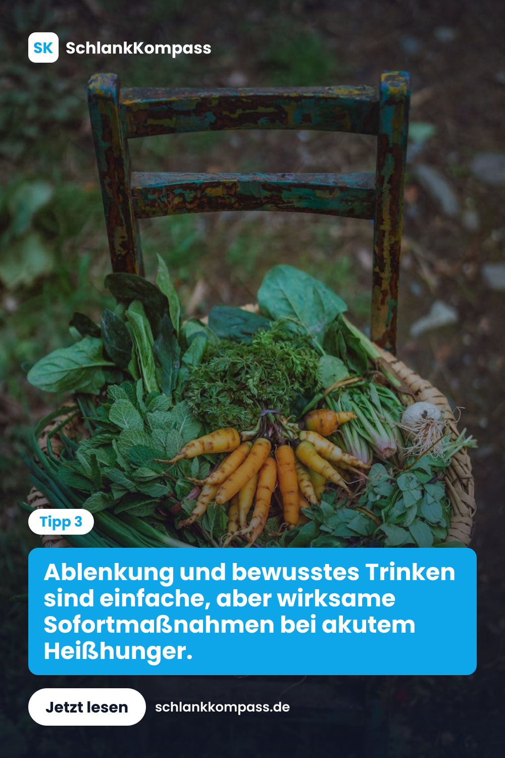 Ablenkung und bewusstes Trinken sind einfache, aber wirksame Sofortmaßnahmen bei akutem Heißhunger.