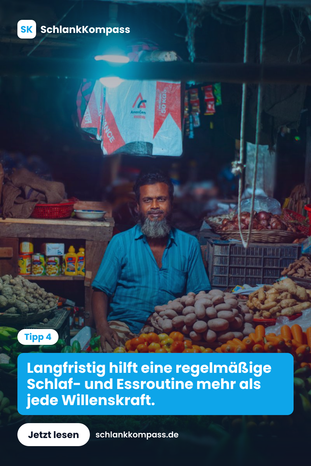 Langfristig hilft eine regelmäßige Schlaf- und Essroutine mehr als jede Willenskraft.