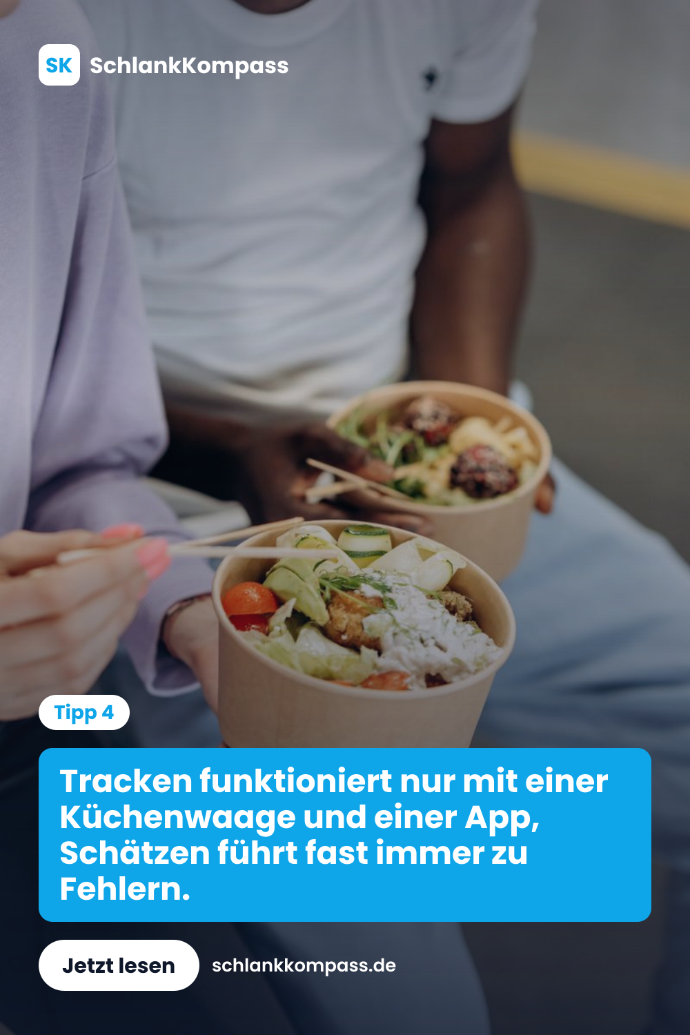 Tracken funktioniert nur mit einer Küchenwaage und einer App, Schätzen führt fast immer zu Fehlern.