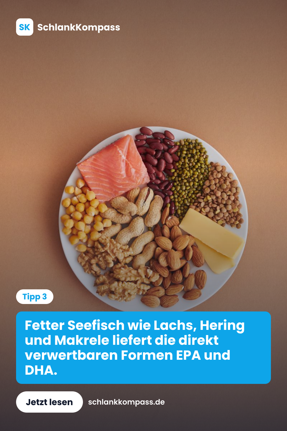 Fetter Seefisch wie Lachs, Hering und Makrele liefert die direkt verwertbaren Formen EPA und DHA.