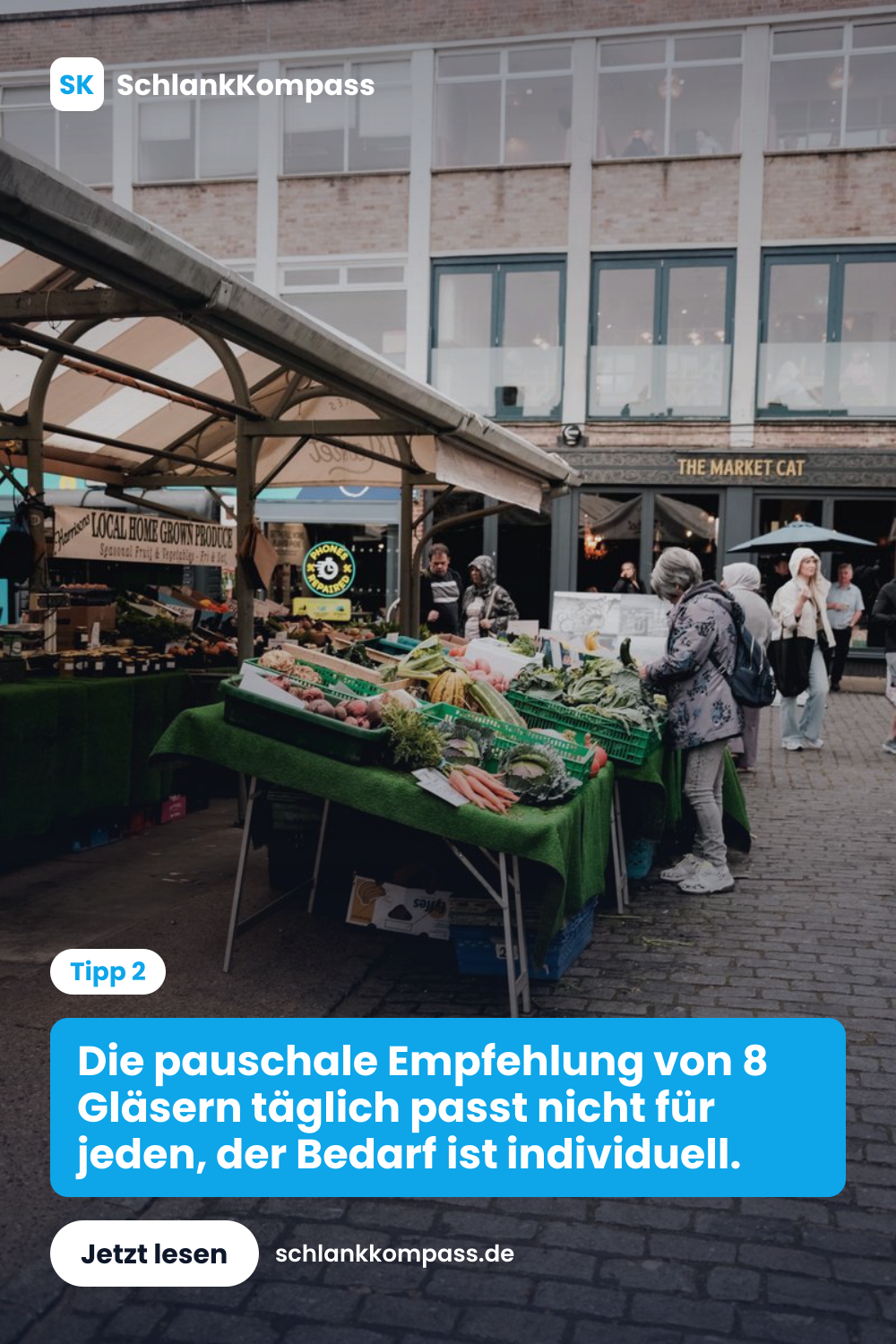 Die pauschale Empfehlung von 8 Gläsern täglich passt nicht für jeden, der Bedarf ist individuell.