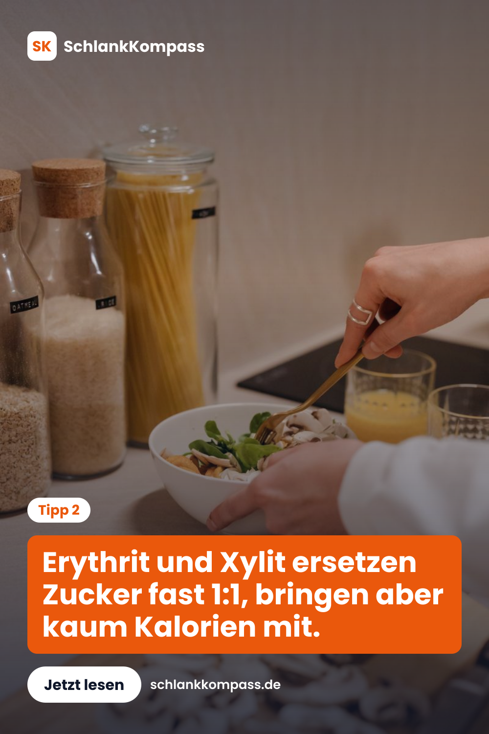Erythrit und Xylit ersetzen Zucker fast 1:1, bringen aber kaum Kalorien mit.